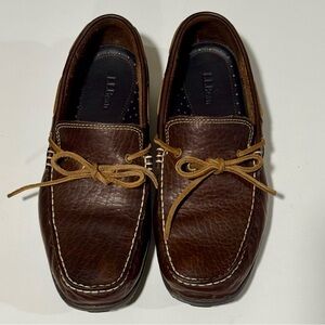 L.L. Bean Grand Lake Moccasin Leather Boat Shoes